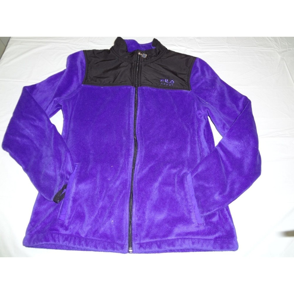 Fila Sport Girls Full Zip Fleece Jacket Purple/Black  XL (16)